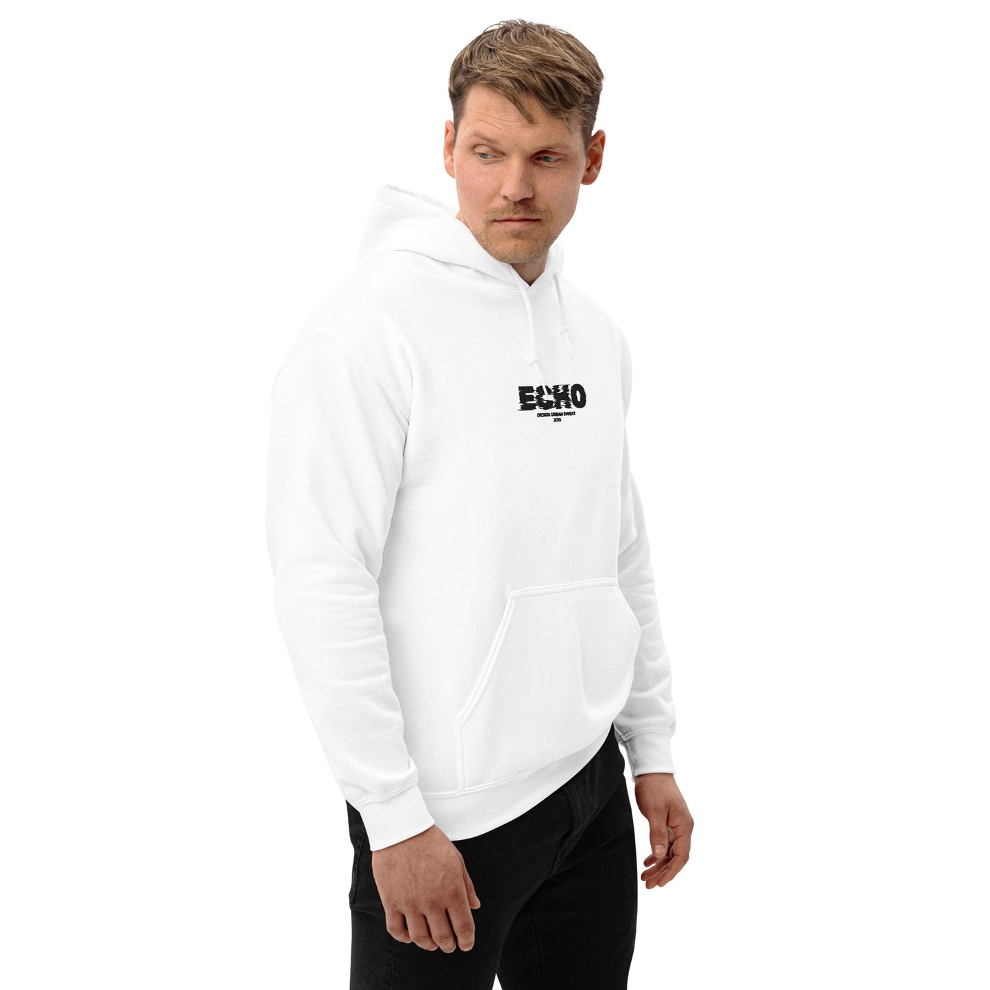 Hoodie Blanc Homme <br> Urban ECHO